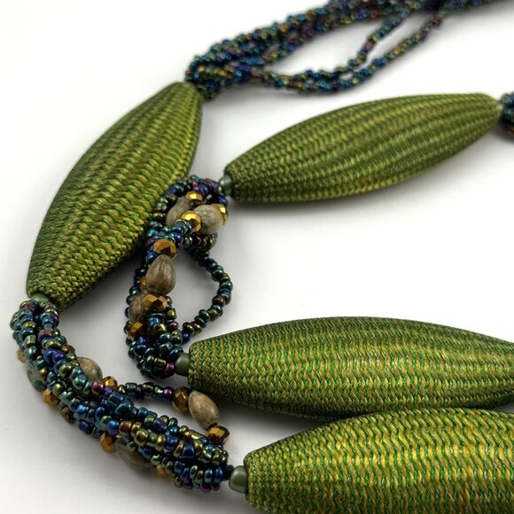 Unusual beaded necklace, NWT, Designs by Adina - Picture 4 of 6